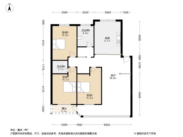 天富花苑户型图