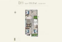 万宁国际4室2厅1厨2卫建面133.33㎡