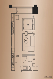 长房地铁银座1室1厅1厨1卫建面45.58㎡