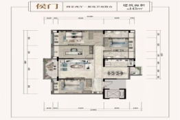 金科东方王榭4室2厅1厨2卫建面143.00㎡