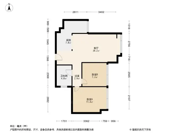 北新上锦户型图