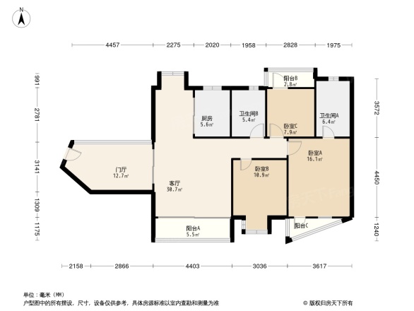 彩叠园1A期户型图
