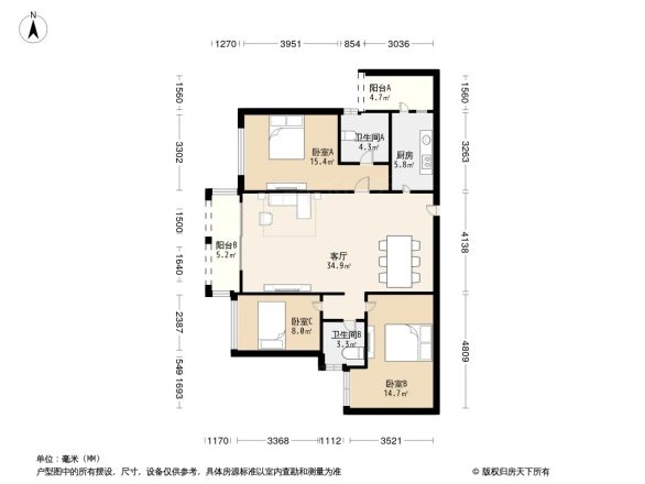 中粮祥云国际生活区一期户型图