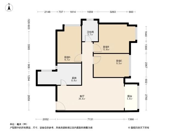青房天韵华庭户型图