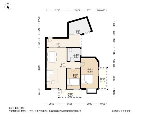 彩叠园1A期户型图