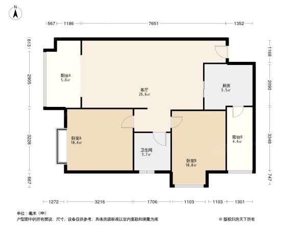 竹林尚书户型图