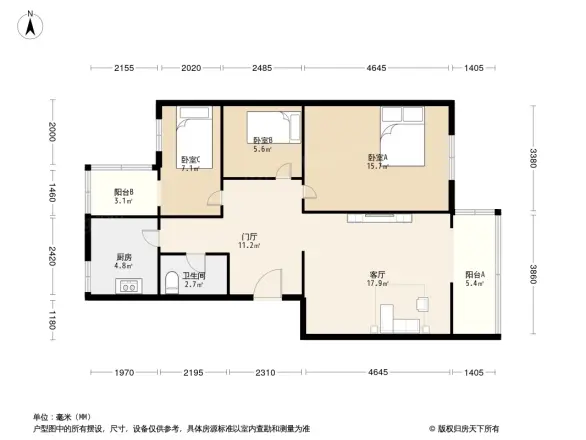 抚琴北三巷3号院户型图