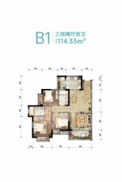 嘉裕第六洲林语台二期3室2厅2卫建面114.33㎡