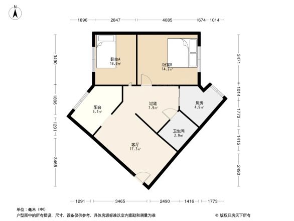八二宿舍一区户型图