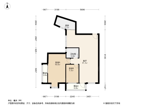 彩叠园1A期户型图