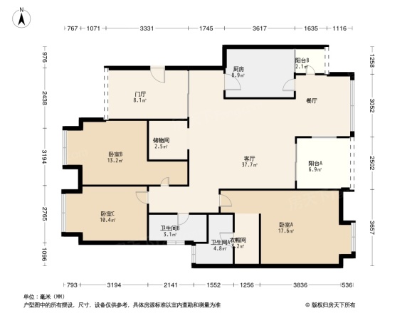 中海国际社区林庭叠院户型图