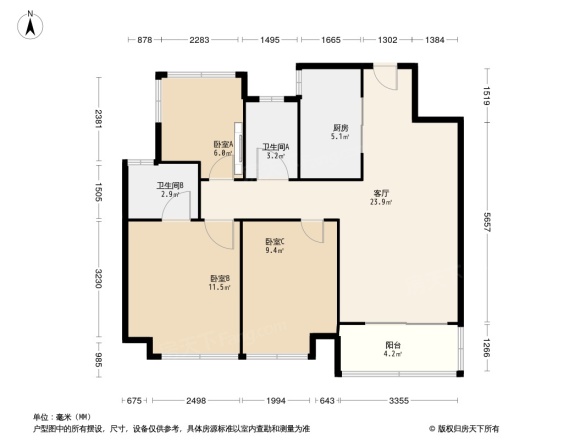 融创玉兰公馆户型图