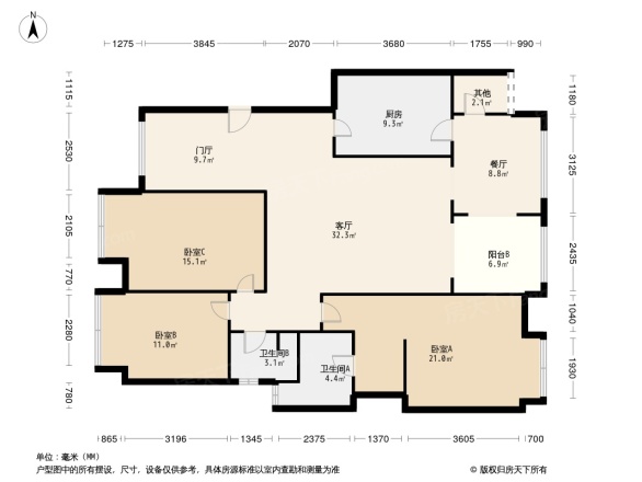中海国际社区林庭叠院户型图