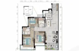 新城盛悦之光3室2厅1厨2卫建面95.00㎡