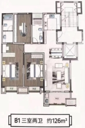 和风雅居3室2厅1厨2卫建面126.00㎡