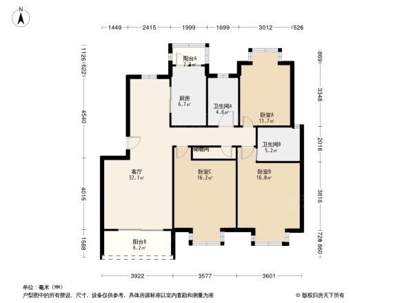 龙威茗庭户型图