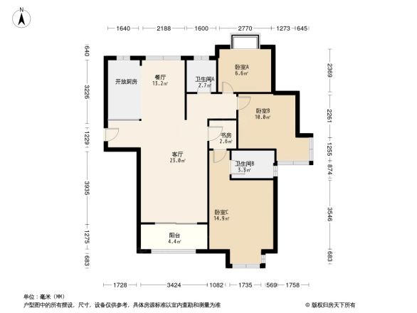 绿洲北水湾名邸户型图