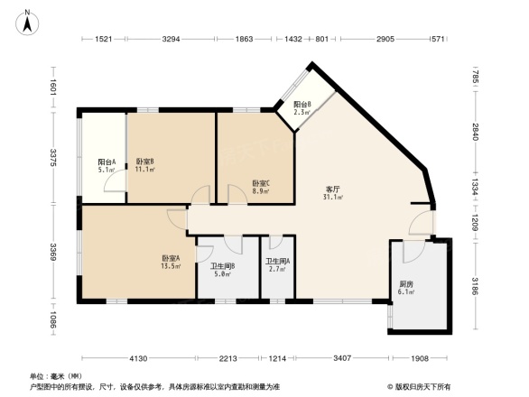 爱乐大厦户型图