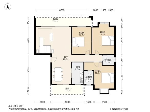 滨江丽景花园户型图