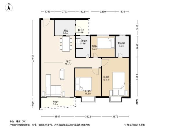 滨江丽景花园户型图
