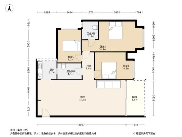 俊和闲庭户型图