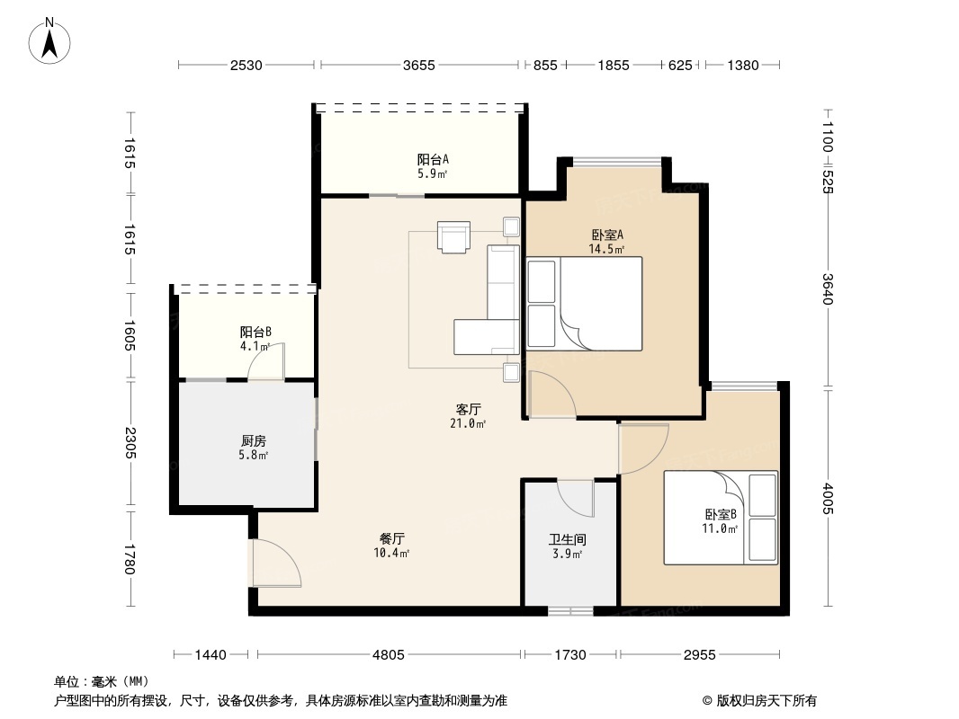 户型图1/2