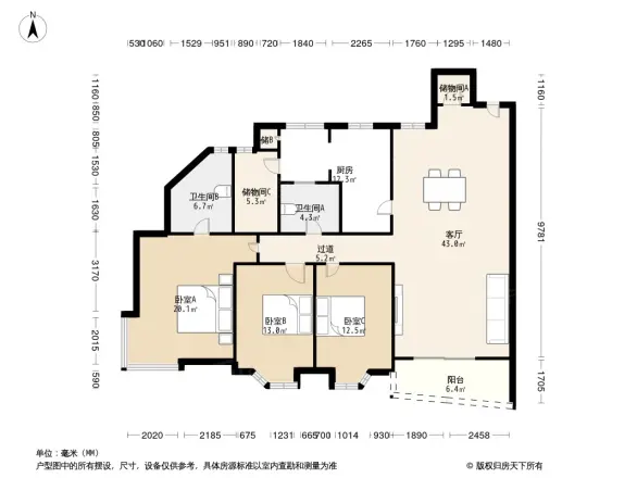 新东福花园户型图