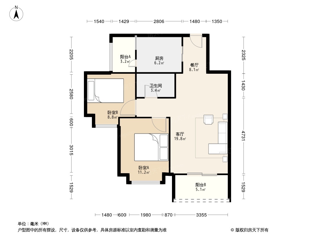 户型图1/2