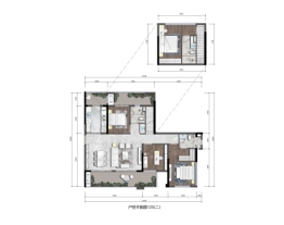 海伦堡九玺3室2厅1厨2卫建面125.00㎡