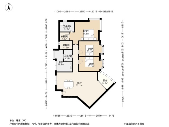 新东福花园户型图