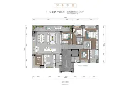 雍江上境5室2厅1厨4卫建面217.86㎡
