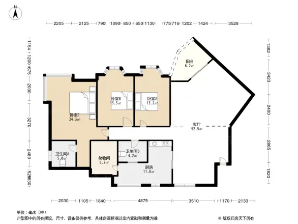 新东福花园户型图