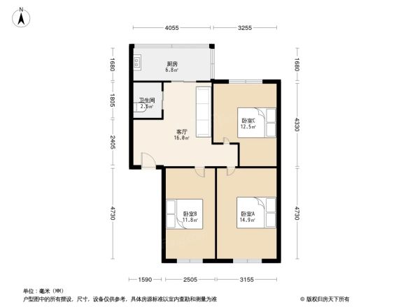 陵西军休家园户型图