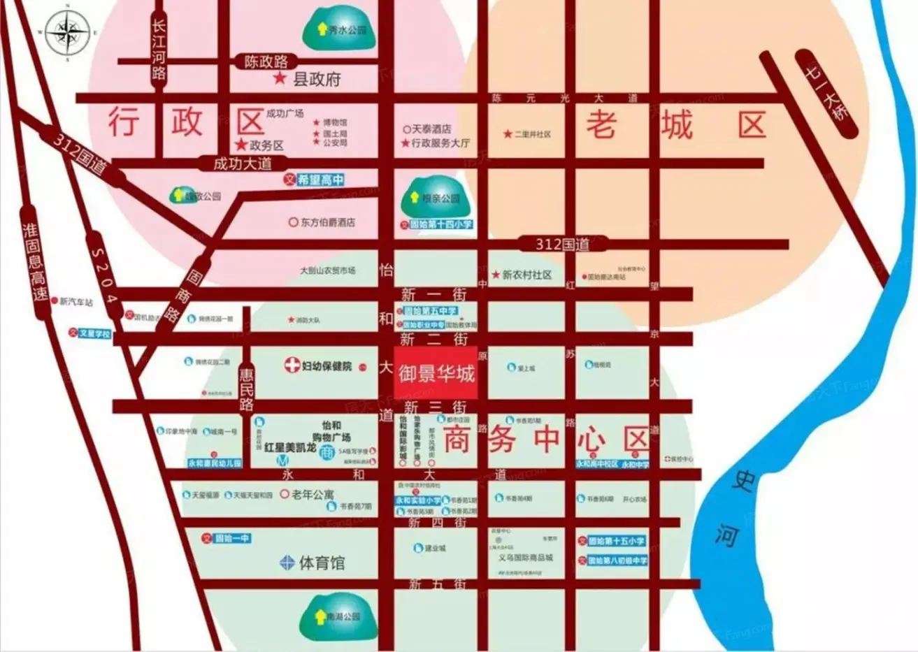 御景华城交通图