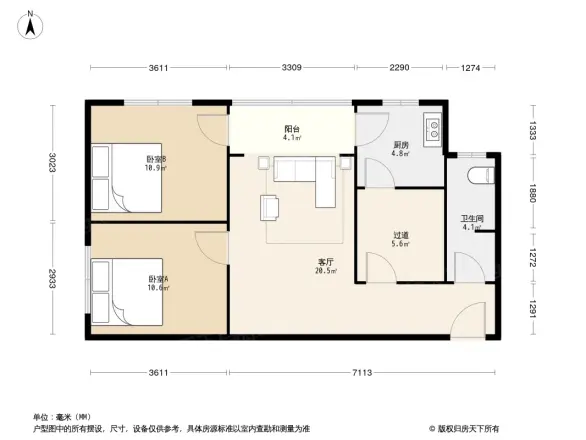 临江苑(温江)户型图