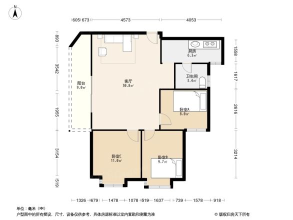 黄村体育训练基地家属大院户型图