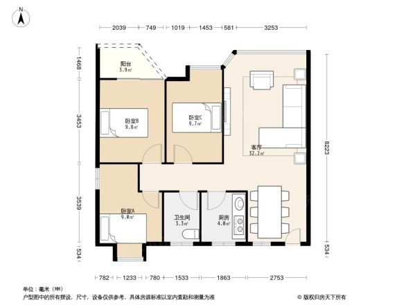 黄村体育训练基地家属大院户型图