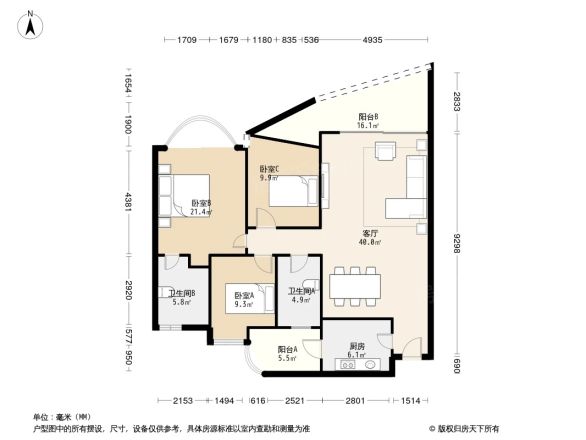 珠江帝景苑赏湖轩户型图