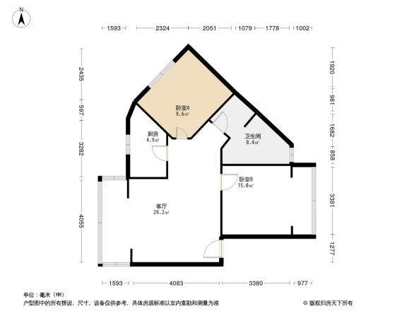 彩虹街61号院户型图