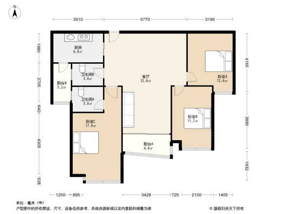 雅居乐藏龙御景户型图