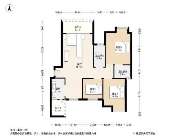 国栋南园二号户型图