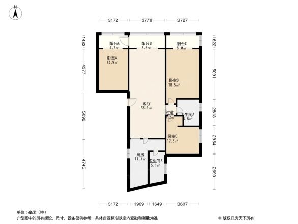 西城公寓户型图