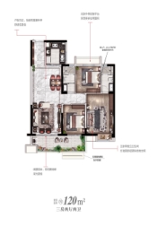 碧桂园观棠苑3室2厅1厨2卫建面120.00㎡