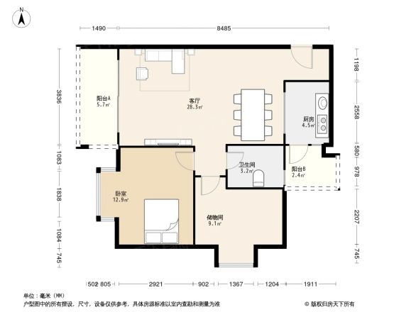 锦绣年华户型图