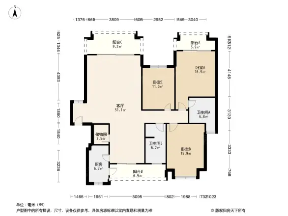 鹭湖宫2区户型图