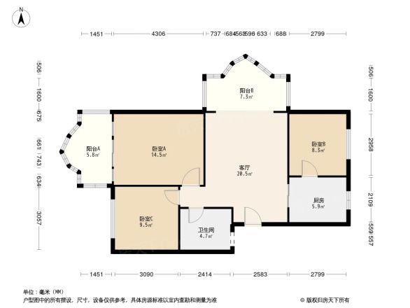 双楠谊苑二期B区户型图