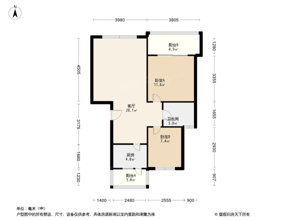 锦泰河畔户型图