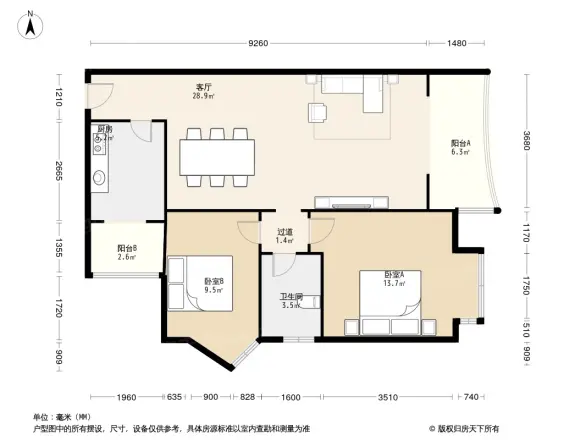 成华东方丽景户型图
