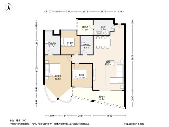 珠江帝景苑赏湖轩户型图