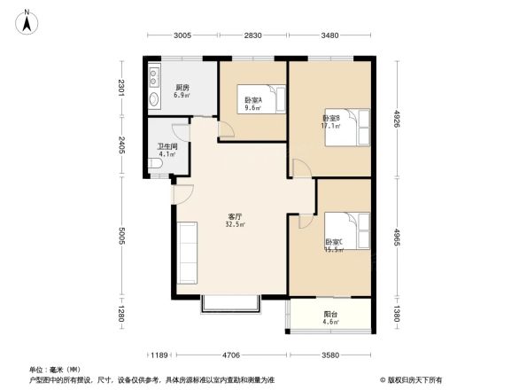新雅中街32号院户型图